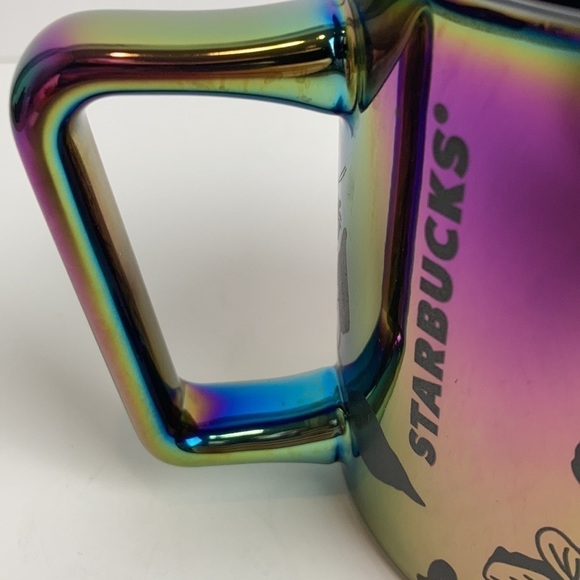 Starbucks 2020 NWT Iridescent Autumn Rose Coffee Cup Mug Collectible Oil Rare - Picture 5 of 8